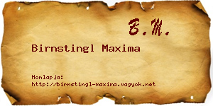 Birnstingl Maxima névjegykártya